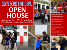 Glen Echo Fire Department Open House October 7